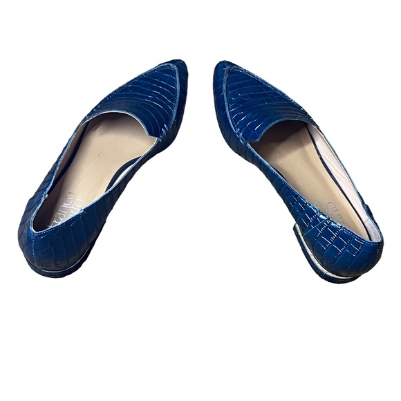 Franco Sarto Starland Croc-Embossed Leather Loafer Navy Size 7.5 M - Picture 5 of 9